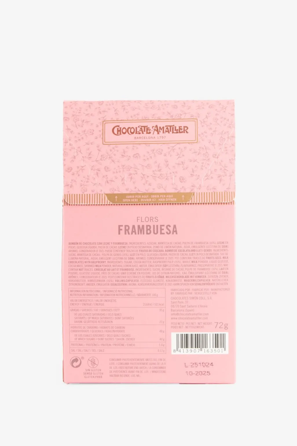 Chocolate Amatller frambozenbonbons