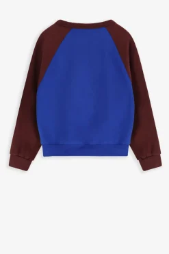 Colourblock oversized sweater met artwork