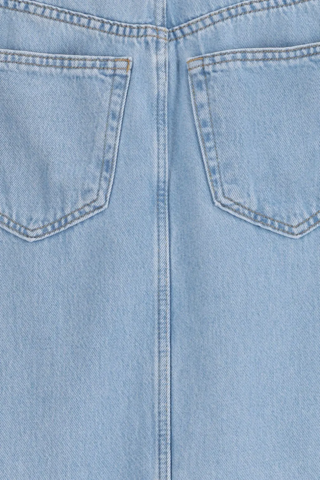 Denim maxi rok met split