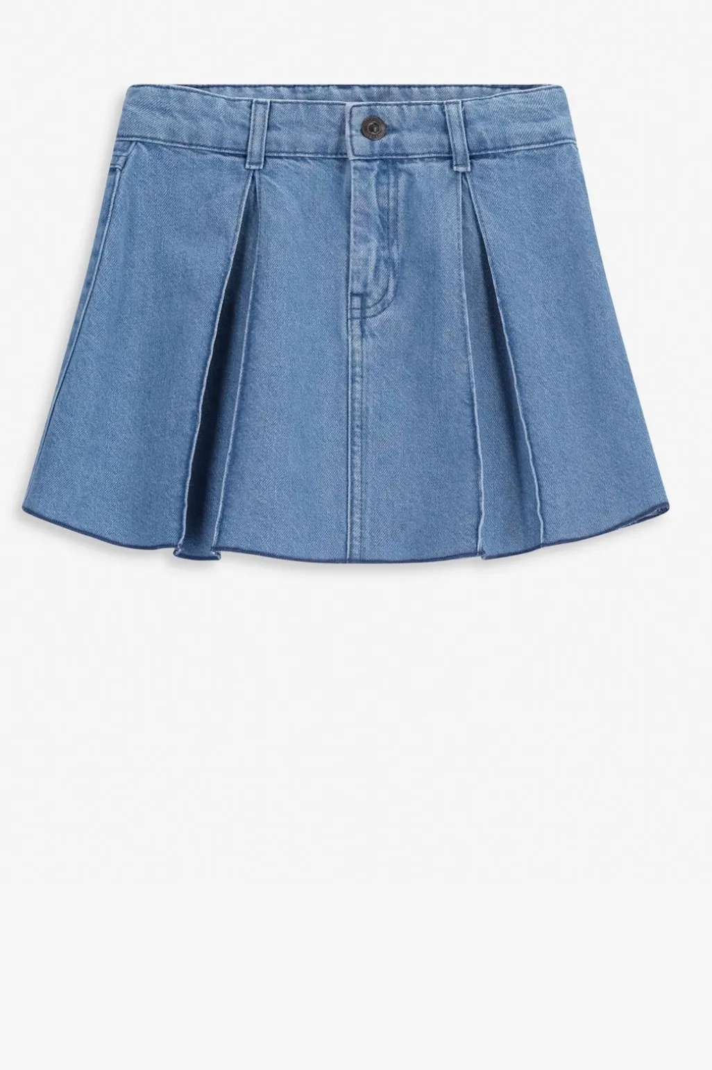 Denim rok met plooien