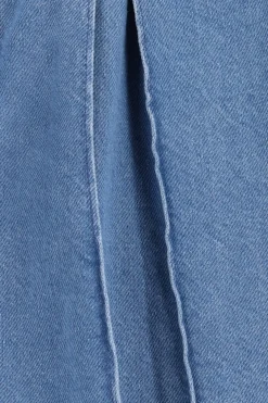 Denim rok met plooien