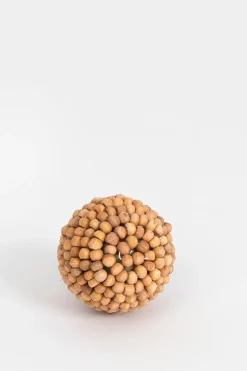 Deurknop met houten kraaltjes
