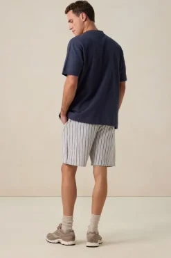 Donkerblauw boxy T-shirt