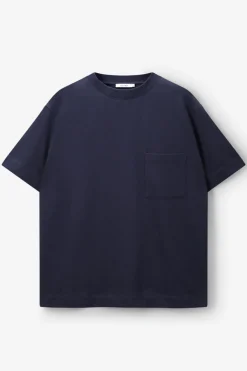 Donkerblauw boxy T-shirt