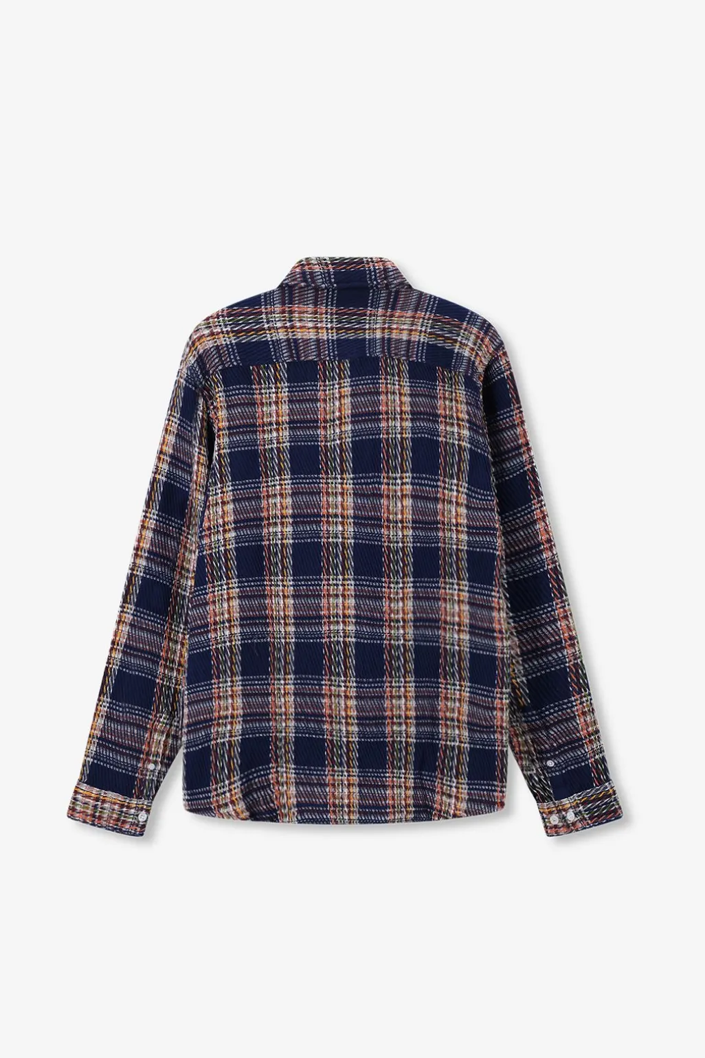 Donkerblauw geruit overhemd