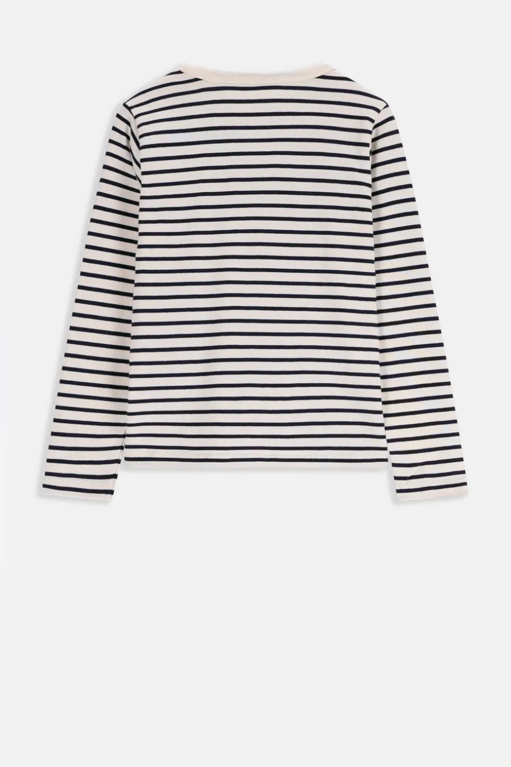 Donkerblauw gestreept T-shirt met lange mouwen