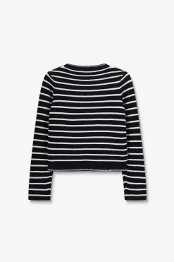 Donkerblauw gestreept vest