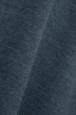 Donkerblauw katoenen henley T-shirt