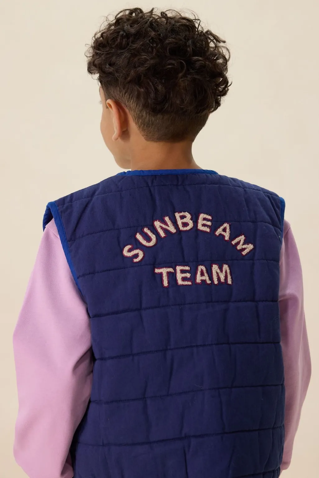 Donkerblauw quilted gilet