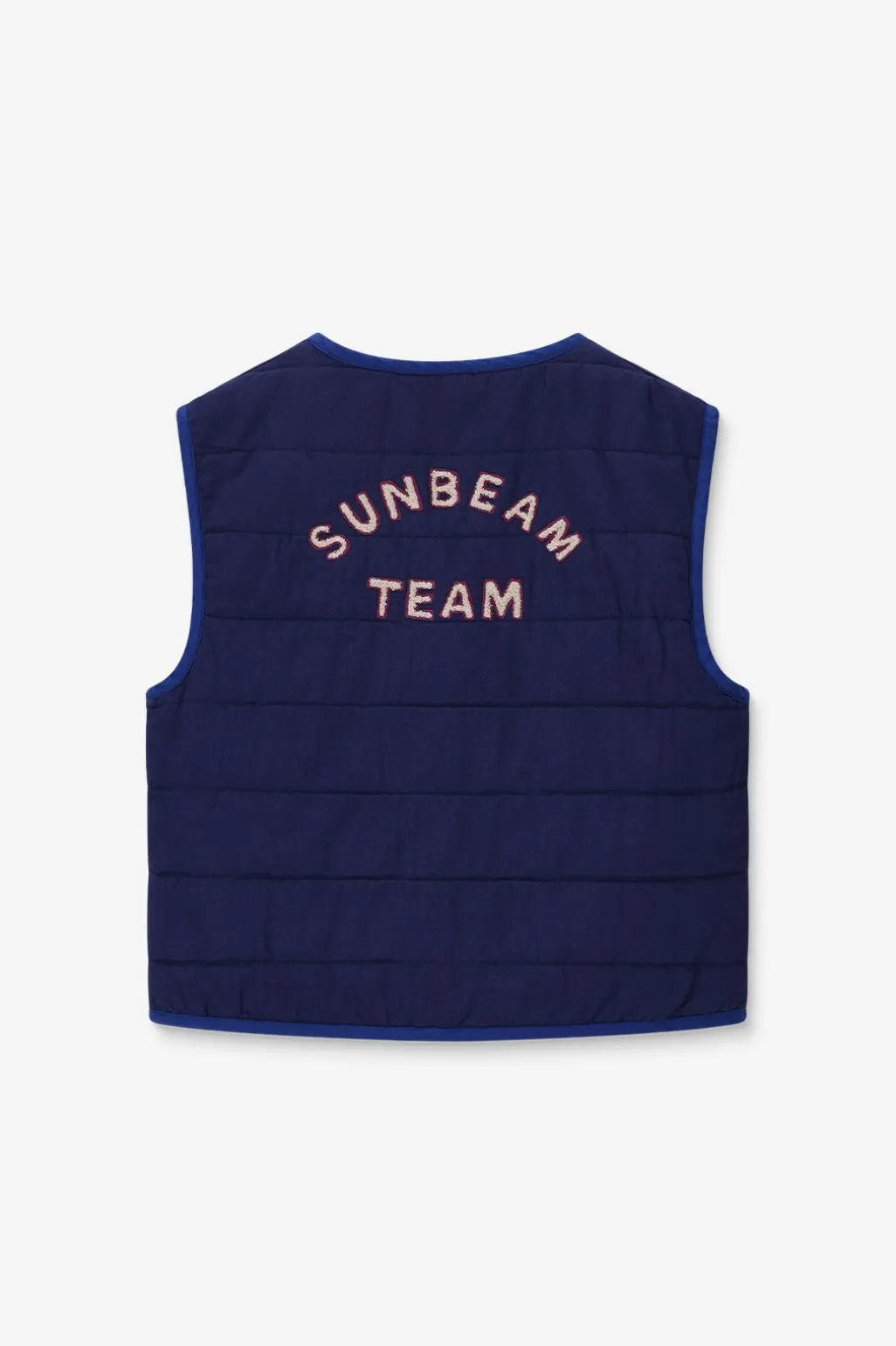 Donkerblauw quilted gilet