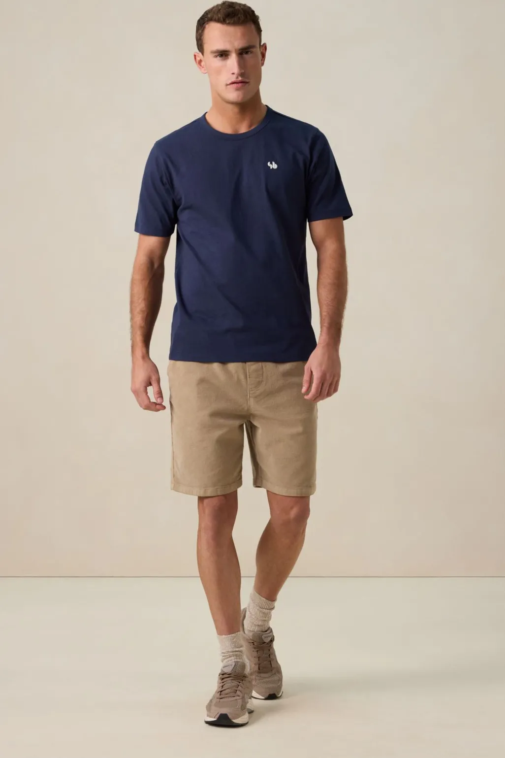 Donkerblauw T-shirt met logo