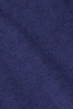 Donkerblauwe badstof polo