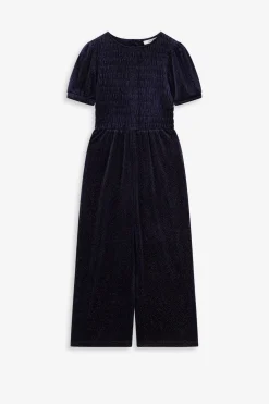 Donkerblauwe jumpsuit met glitters