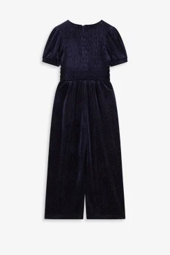 Donkerblauwe jumpsuit met glitters