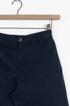 Donkerblauwe katoenen chino shorts
