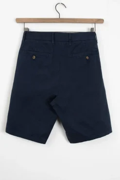 Donkerblauwe katoenen chino shorts