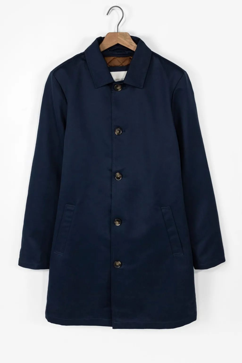 Donkerblauwe Mackintosh jas