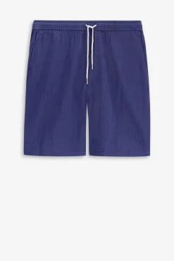 Donkerblauwe mousseline shorts
