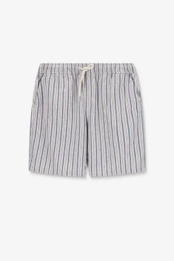 Donkerblauwe short met strepen