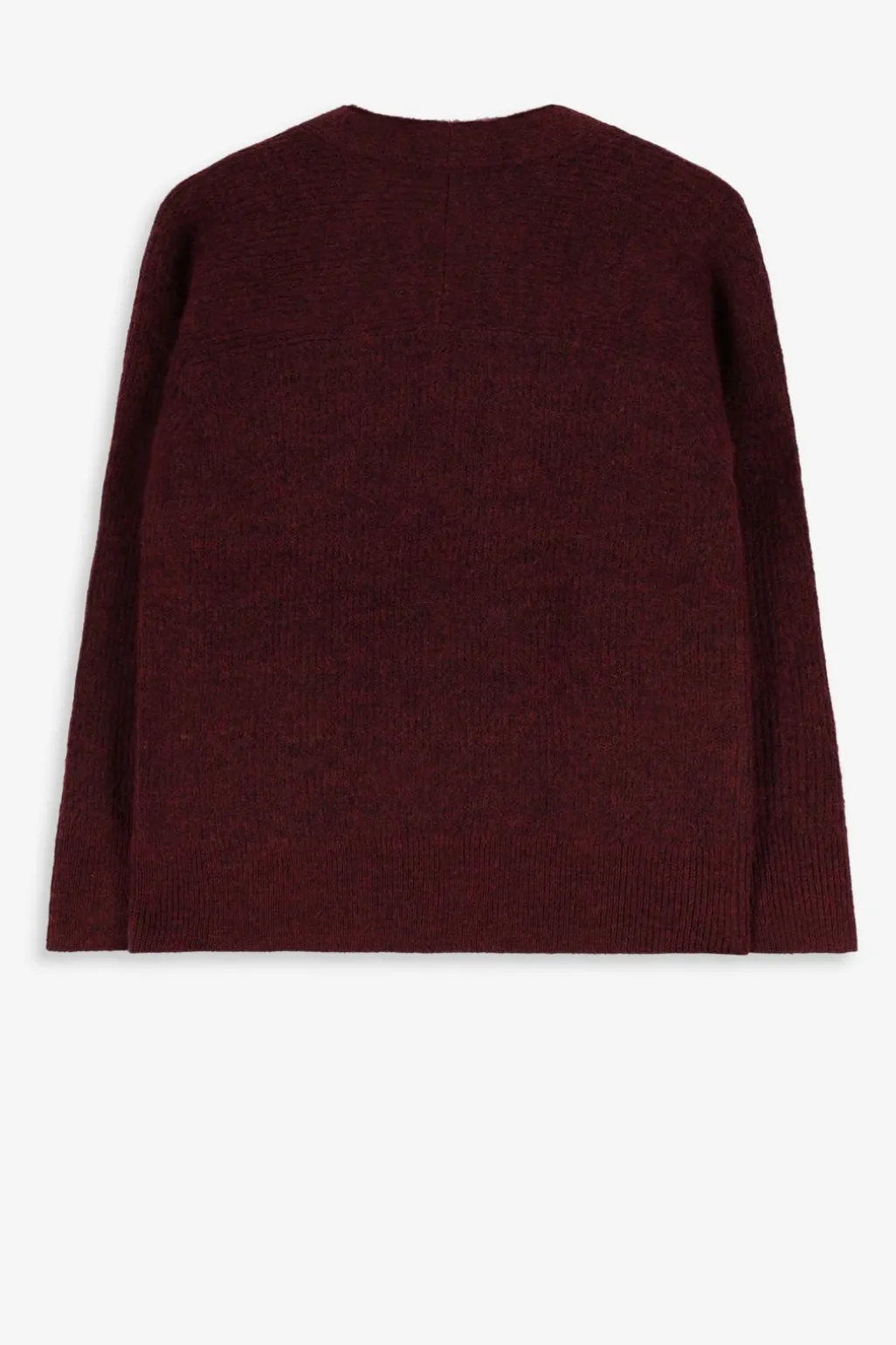 Donkerbruin openvallend vest