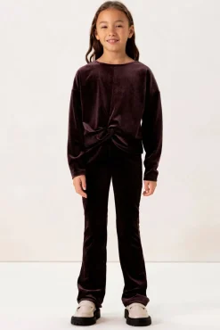 Donkerbruine flared legging