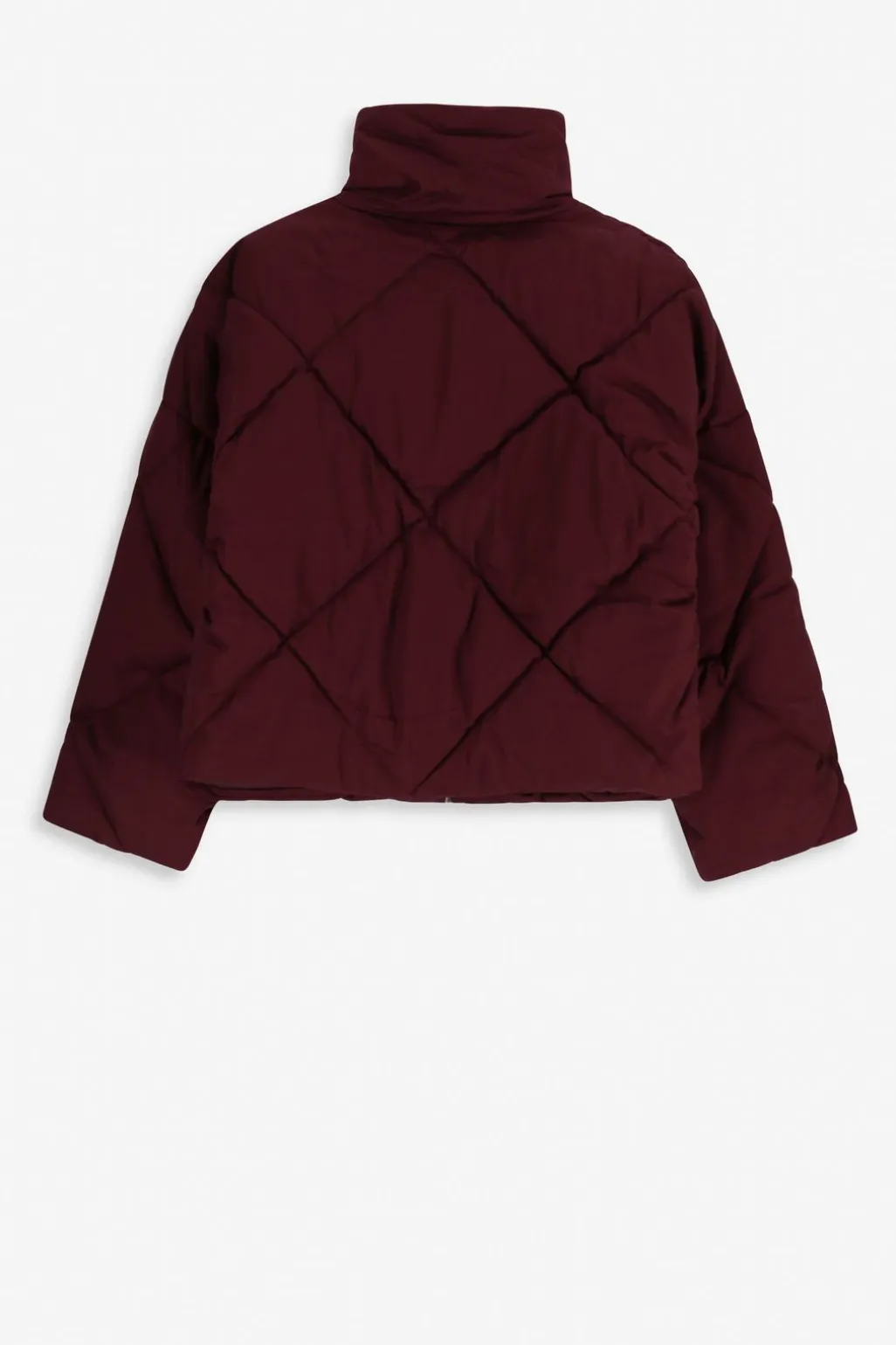 Donkerbruine korte quilted jas