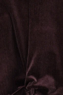 Donkerbruine longsleeve met knoopdetail