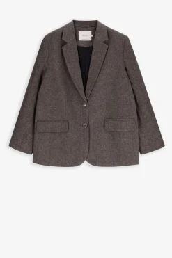 Donkerbruine oversized blazer