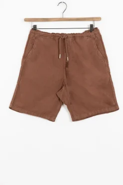 Donkerbruine shorts met aantrekkoord