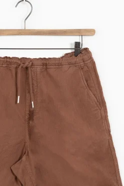 Donkerbruine shorts met aantrekkoord