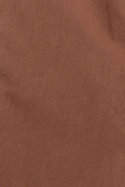 Donkerbruine shorts met aantrekkoord