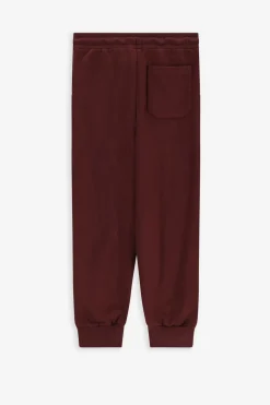 Donkerbruine sweatpants met embroidery