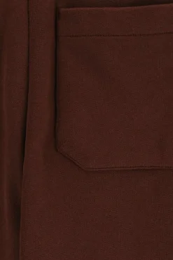 Donkerbruine sweatpants met embroidery