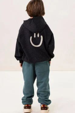 Donkergrijs vest met capuchon