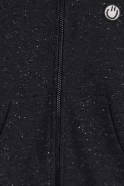 Donkergrijs vest met capuchon