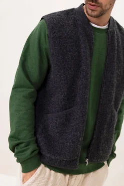 Donkergrijze bodywarmer