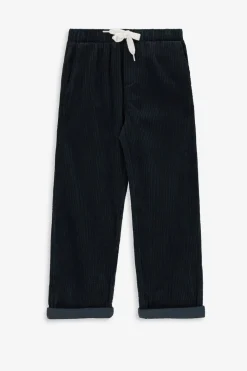 Donkergrijze corduroy pull on broek