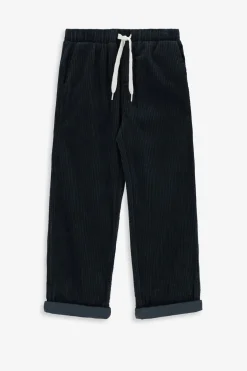 Donkergrijze corduroy pull on broek