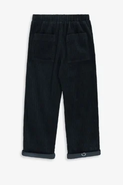 Donkergrijze corduroy pull on broek
