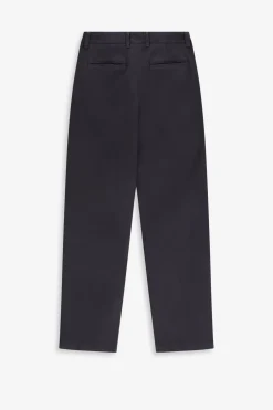 Donkergrijze mid-rise katoenen chino