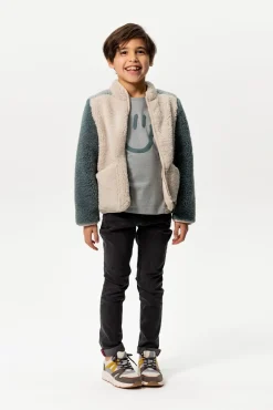 Donkergrijze slim fit jog jeans