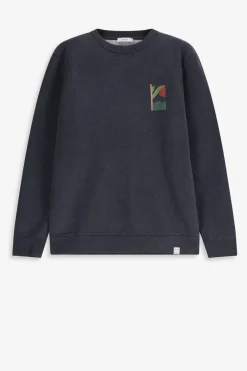 Donkergrijze sweater met print