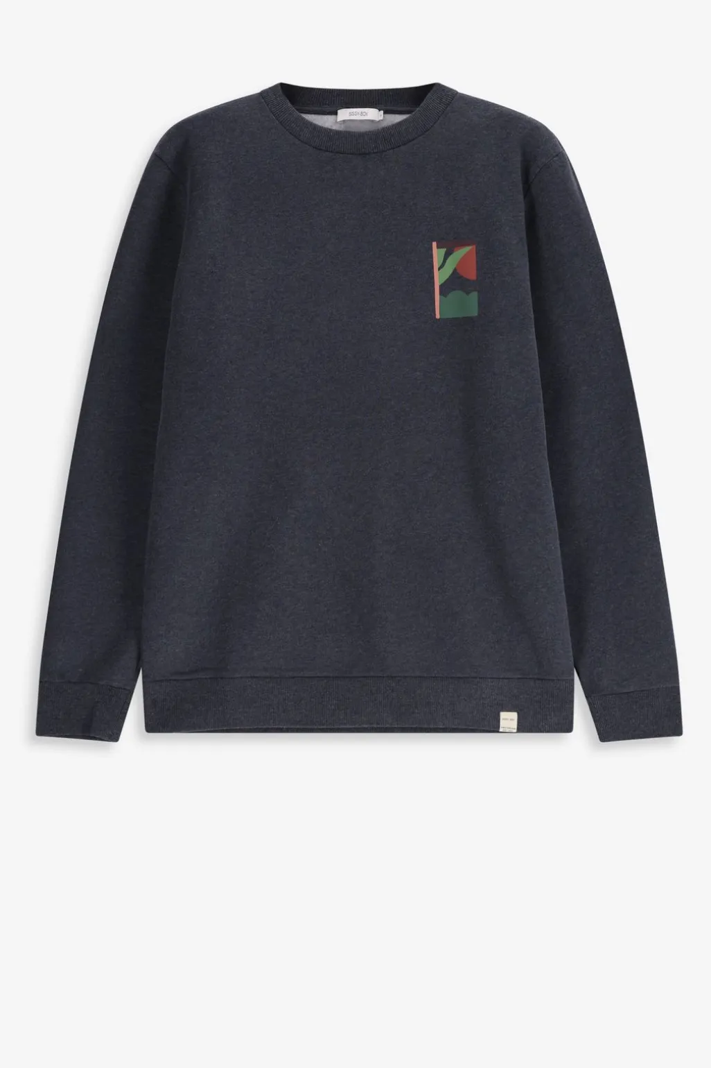 Donkergrijze sweater met print