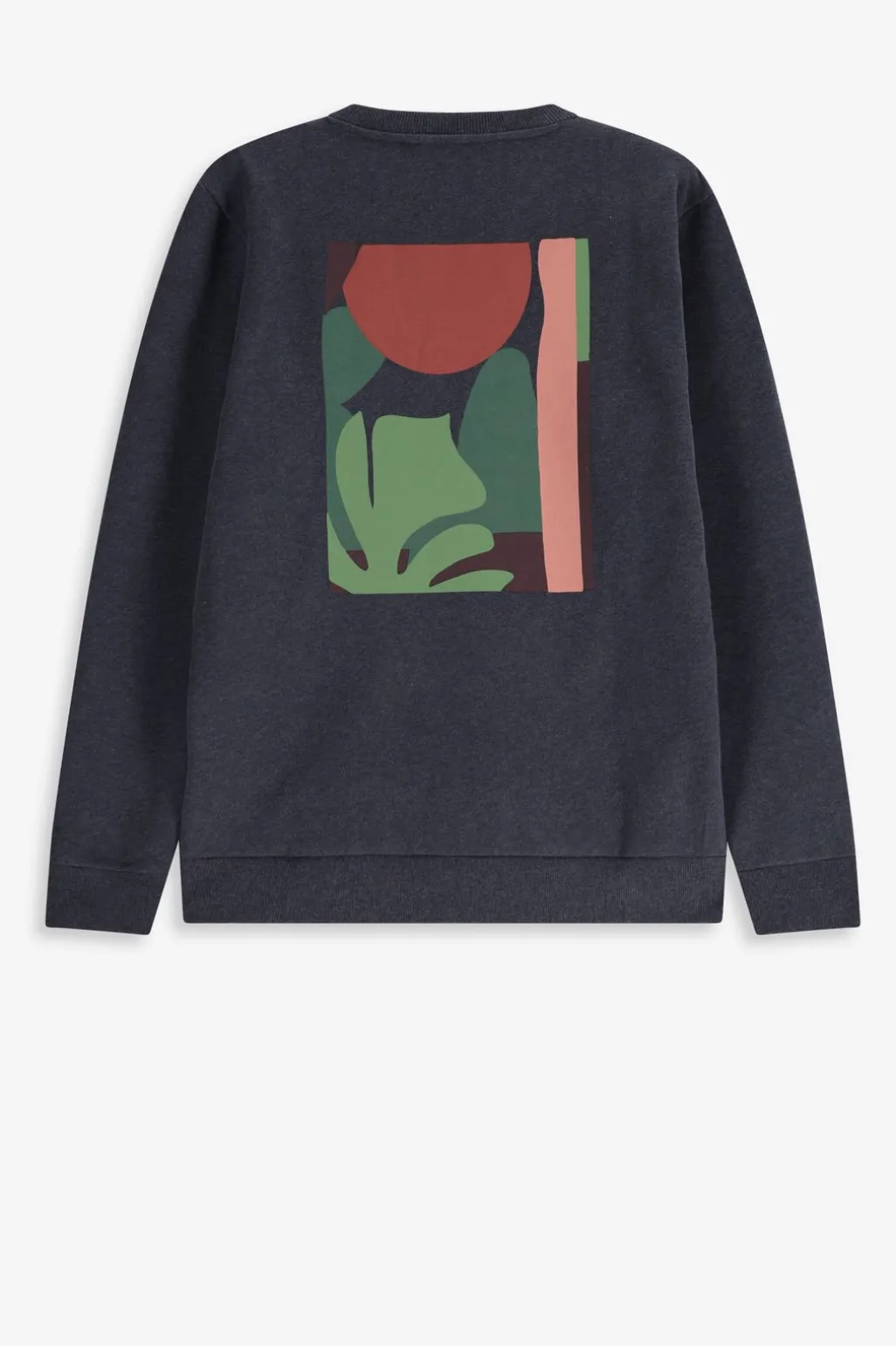 Donkergrijze sweater met print