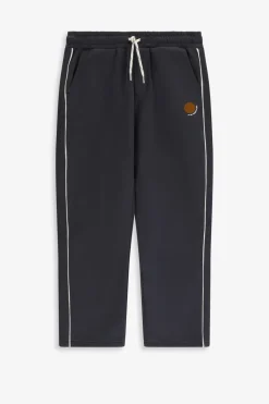Donkergrijze sweatpants met strepen