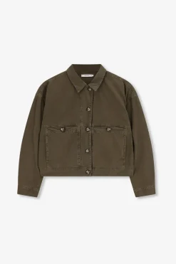 Donkergroen cropped jack
