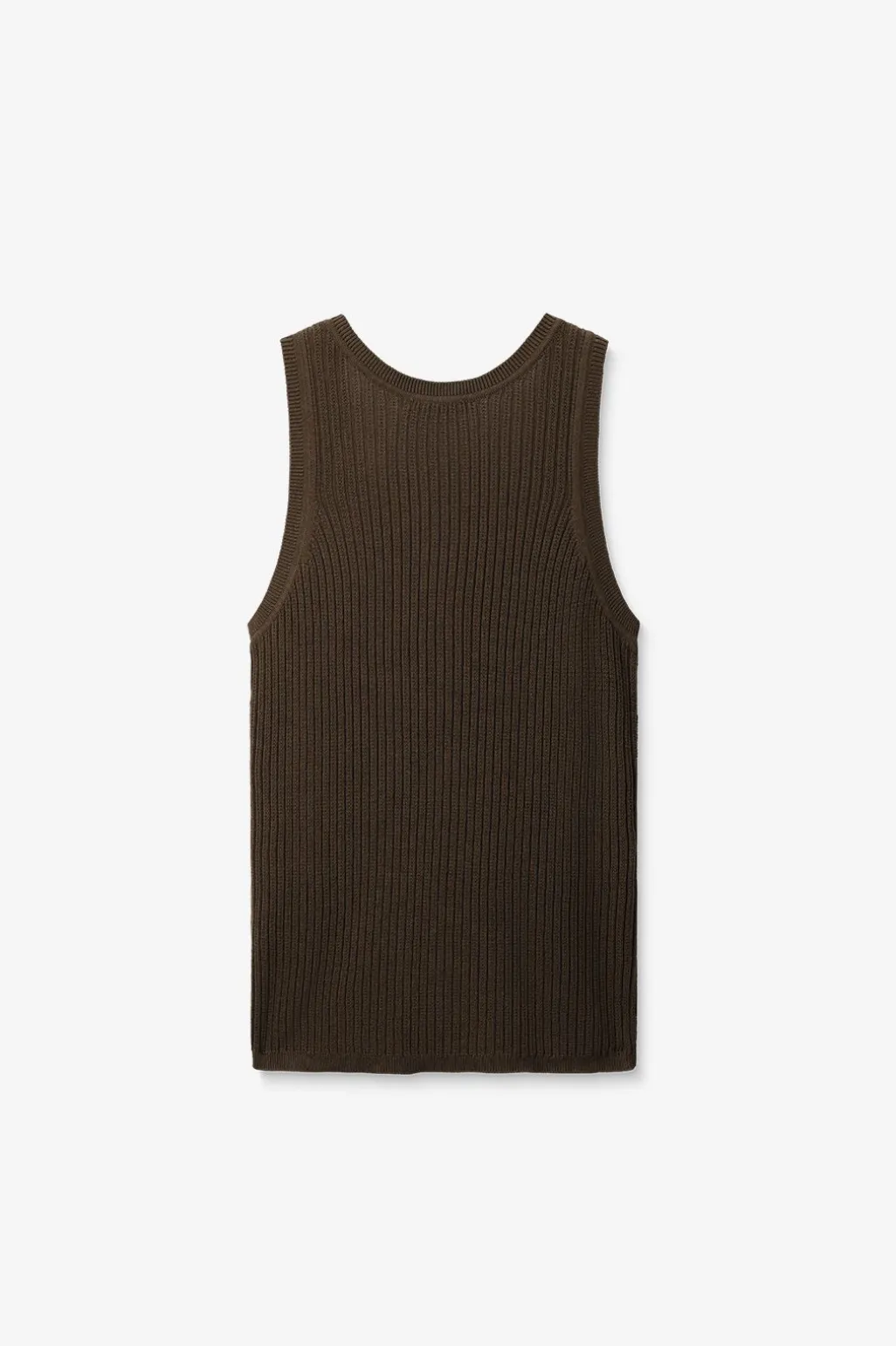 Donkergroen gebreid singlet
