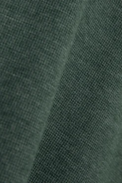 Donkergroen katoenen henley T-shirt