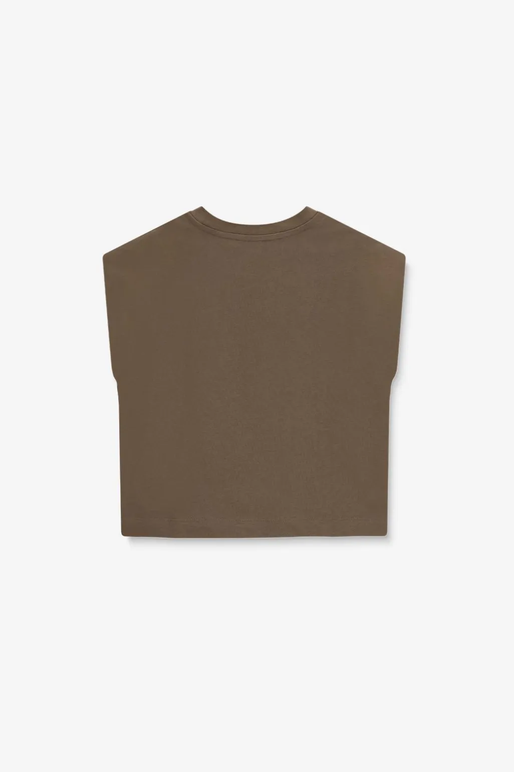 Donkergroen mouwloos T-shirt