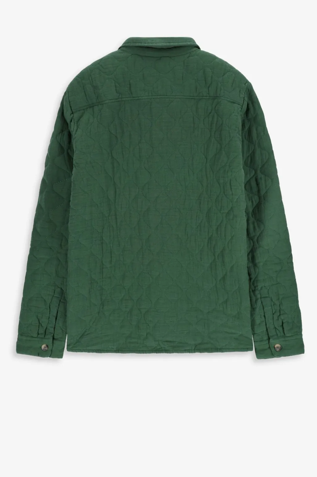 Donkergroen quilted overhemd